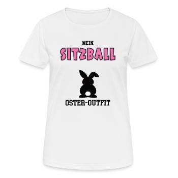 Sitzball Oster Outfit Ostergeschenk Sitzballerin - Frauen T-Shirt atmungsaktiv - Weiß - Vorne - AI Model Female 172 dark (172cm)