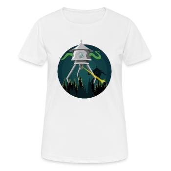 Aliens - Krieg der Welten - H. G. Wells - Frauen T-Shirt atmungsaktiv - Weiß - Vorne - AI Model Female 172 dark (172cm)