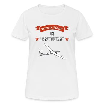 vollzeit flieger im unruhestand - Frauen T-Shirt atmungsaktiv - Weiß - Vorne - AI Model Female 172 dark (172cm)