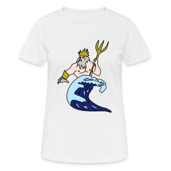 Sternzeichen Wassermann - Frauen T-Shirt atmungsaktiv - Weiß - Vorne - AI Model Female 172 dark (172cm)