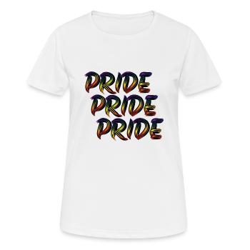 Pride Love Gay Queer Gay Sexualité bi - T-shirt respirant Femme - blanc - Devant - AI Model Female 172 dark (172cm)