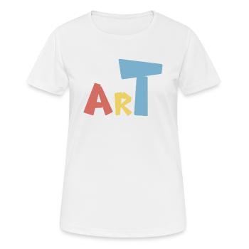 Art - Frauen T-Shirt atmungsaktiv - Weiß - Vorne - AI Model Female 172 dark (172cm)