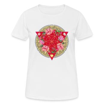 abstract rose 01 - Women's Breathable T-Shirt - white - Front - AI Model Female 172 dark (172cm)