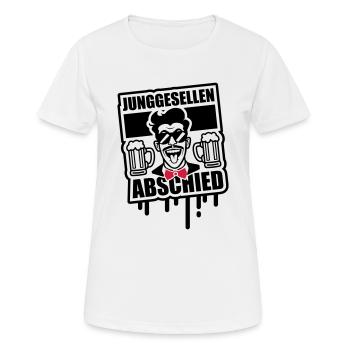 Enterrement de vie de garçon enterrement de vie de garçon - T-shirt respirant Femme - blanc - Devant - AI Model Female 172 dark (172cm)