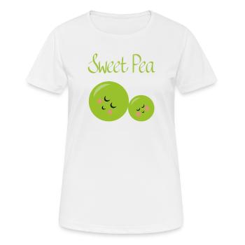 Süße Erbse - Frauen T-Shirt atmungsaktiv - Weiß - Vorne - AI Model Female 172 dark (172cm)