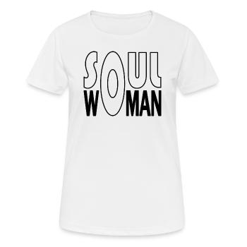 Soul Woman in black - Women's Breathable T-Shirt - white - Front - AI Model Female 172 dark (172cm)
