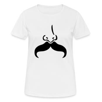 Schnurrbart Schnurrbart Nase nose5 - Frauen T-Shirt atmungsaktiv - Weiß - Vorne - AI Model Female 172 dark (172cm)