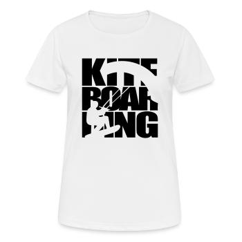 Kiteboarding Kite Boarding Kitesurfen Kitesurfer - Frauen T-Shirt atmungsaktiv - Weiß - Vorne - AI Model Female 172 dark (172cm)