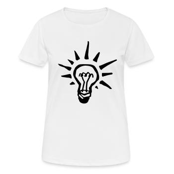 Ampoule brillante - T-shirt respirant Femme - blanc - Devant - AI Model Female 172 dark (172cm)