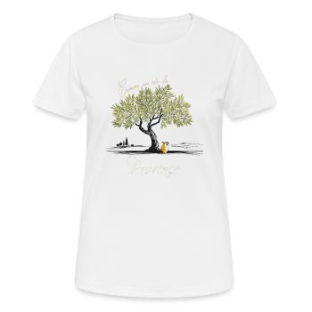 Olive tree, Provence landscape, Provençal art - Women's Breathable T-Shirt - white - Front - AI Model Female 172 dark (172cm)