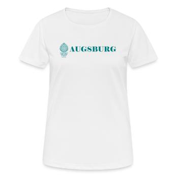 Augsburg - Frauen T-Shirt atmungsaktiv - Weiß - Vorne - AI Model Female 172 dark (172cm)