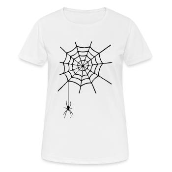 Cobweb with spider - Women's Breathable T-Shirt - white - Front - AI Model Female 172 dark (172cm)