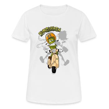 Rumgurken - Frauen T-Shirt atmungsaktiv - Weiß - Vorne - AI Model Female 172 dark (172cm)