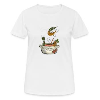 Légumes légumes bien-être - T-shirt respirant Femme - blanc - Devant - AI Model Female 172 dark (172cm)