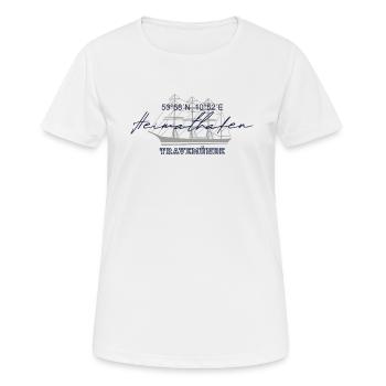 Port d’attache Travemünde - T-shirt respirant Femme - blanc - Devant - AI Model Female 172 dark (172cm)