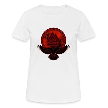 Raven Valknut Pleine Lune - T-shirt respirant Femme - blanc - Devant - AI Model Female 172 dark (172cm)