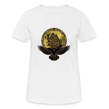 Raven Valknut Pleine Lune - T-shirt respirant Femme - blanc - Devant - AI Model Female 172 dark (172cm)