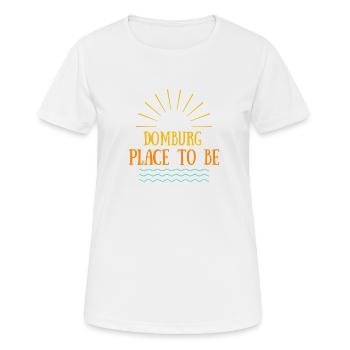 Domburg Place To Be - Women's Breathable T-Shirt - white - Front - AI Model Female 172 dark (172cm)