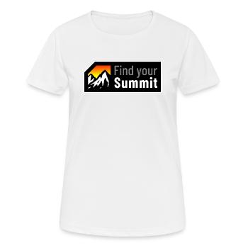 Trouvez votre sommet - T-shirt respirant Femme - blanc - Devant - AI Model Female 172 dark (172cm)