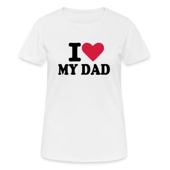 Dad - Père - T-shirt respirant Femme - blanc - Devant - AI Model Female 172 dark (172cm)