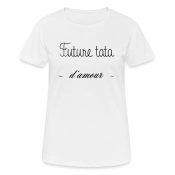 FUTURE TATA D AMOUR - T-shirt respirant Femme - blanc - Devant - AI Model Female 172 dark (172cm)