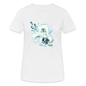 Flower flowers Orchids - Women's Breathable T-Shirt - white - Front - AI Model Female 172 dark (172cm)