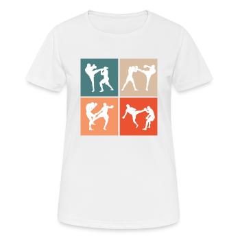kickboxen kickboxer - Frauen T-Shirt atmungsaktiv - Weiß - Vorne - AI Model Female 172 dark (172cm)