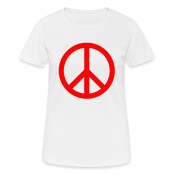 Peacezeichen - Frauen T-Shirt atmungsaktiv - Weiß - Vorne - AI Model Female 172 dark (172cm)