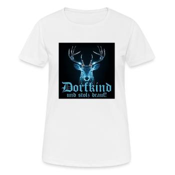 Cerf village enfant & fier de lui Mode costume traditionnel, village - T-shirt respirant Femme - blanc - Devant - AI Model Female 172 dark (172cm)