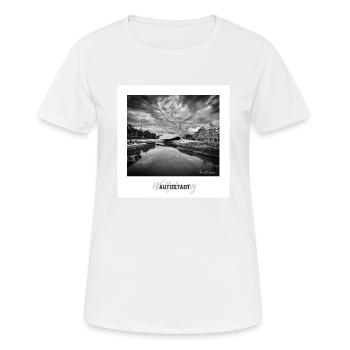 Wolfsburg Pavillon - Frauen T-Shirt atmungsaktiv - Weiß - Vorne - AI Model Female 172 dark (172cm)