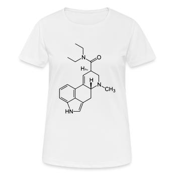 LSD Strukturformel - Frauen T-Shirt atmungsaktiv - Weiß - Vorne - AI Model Female 172 dark (172cm)