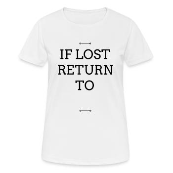 IF LOST RETURN TO... Duo - Frauen T-Shirt atmungsaktiv - Weiß - Vorne - AI Model Female 172 dark (172cm)