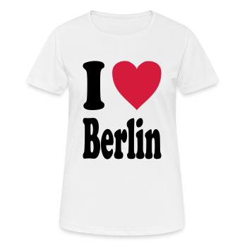 I love Berlin - Frauen T-Shirt atmungsaktiv - Weiß - Vorne - AI Model Female 172 dark (172cm)