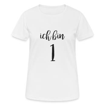 1. Geburtstag - Frauen T-Shirt atmungsaktiv - Weiß - Vorne - AI Model Female 172 dark (172cm)