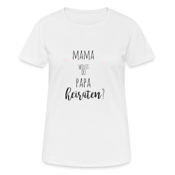 Baby Heiratsantrag - Frauen T-Shirt atmungsaktiv - Weiß - Vorne - AI Model Female 172 dark (172cm)