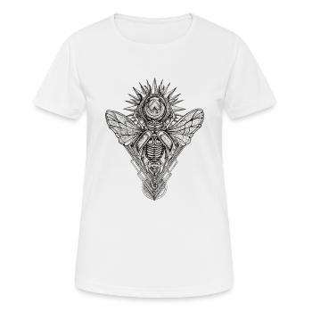 Stag Beetle - Einfarbig - Frauen T-Shirt atmungsaktiv - Weiß - Vorne - AI Model Female 172 dark (172cm)