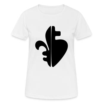 Sacre-Coeur & Fleur de Lys - Frauen T-Shirt atmungsaktiv - Weiß - Vorne - AI Model Female 172 dark (172cm)
