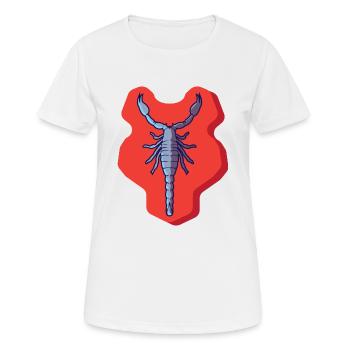 Zodiac Scorpion avec pointe de poison en gris - T-shirt respirant Femme - blanc - Devant - AI Model Female 172 dark (172cm)