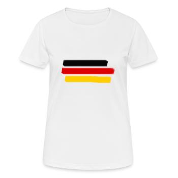 drapeau Allemagne - T-shirt respirant Femme - blanc - Devant - AI Model Female 172 dark (172cm)
