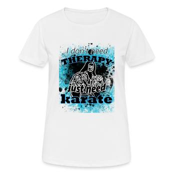 Arts martiaux - T-shirt respirant Femme - blanc - Devant - AI Model Female 172 dark (172cm)