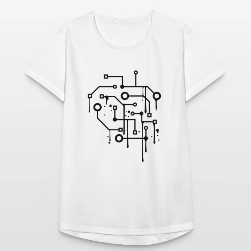 goutte micro graffiti spray fil data data T-shirt respirant Femme