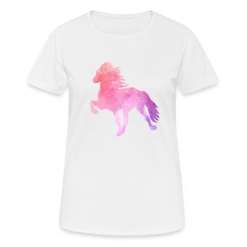 Islandpferd Watercolor - Frauen T-Shirt atmungsaktiv - Weiß - Vorne - AI Model Female 172 dark (172cm)
