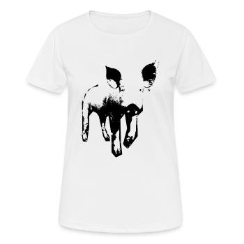 Animal Liberation Schwein - Frauen T-Shirt atmungsaktiv - Weiß - Vorne - AI Model Female 172 dark (172cm)