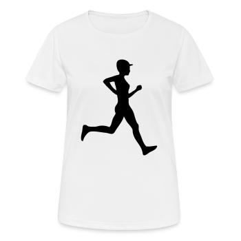 course a pied - T-shirt respirant Femme - blanc - Devant - AI Model Female 172 dark (172cm)