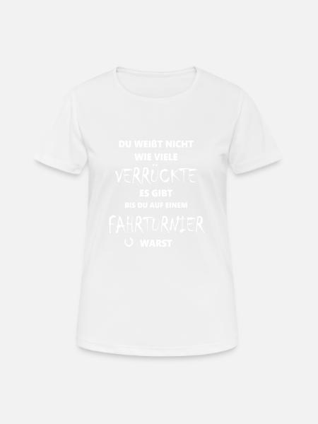 Verrückte Fahrer - Frauen T-Shirt atmungsaktiv - Weiß