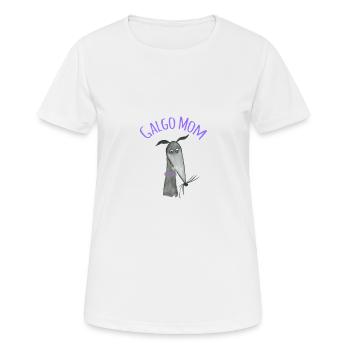 Galgo Mom schwarzer Galgo - Frauen T-Shirt atmungsaktiv - Weiß - Vorne - AI Model Female 172 dark (172cm)