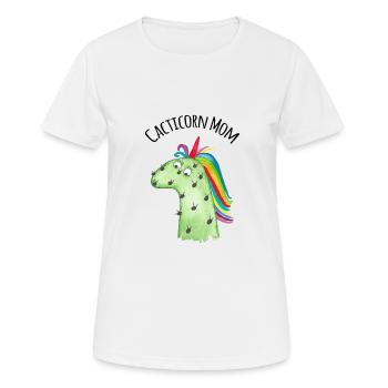 Cacticorn Mom - T-shirt respirant Femme - blanc - Devant - AI Model Female 172 dark (172cm)