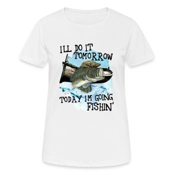 Fisherman - Women's Breathable T-Shirt - white - Front - AI Model Female 172 dark (172cm)
