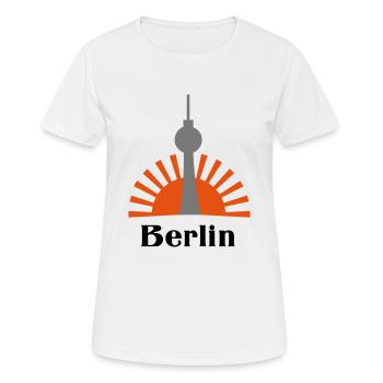 Berlin - Frauen T-Shirt atmungsaktiv - Weiß - Vorne - AI Model Female 172 dark (172cm)