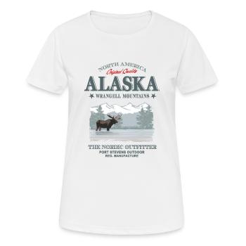 Alaska - Moose - Elch - Frauen T-Shirt atmungsaktiv - Weiß - Vorne - AI Model Female 172 dark (172cm)